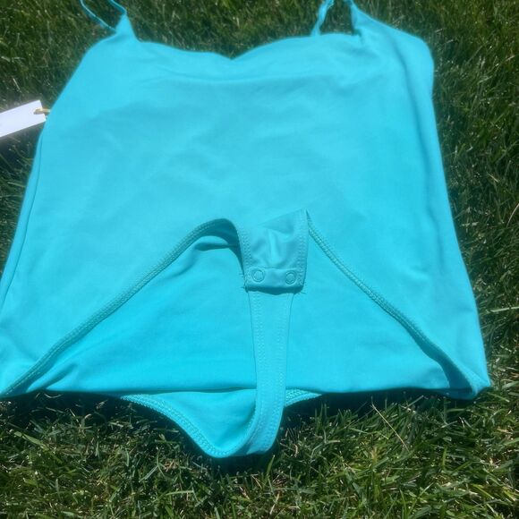 House of Harlow 1960 Bodysuit Teal Green Turquoise Women’s Size NWT Large - Picture 2 of 8